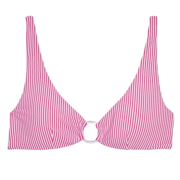 NEW ONIA FUCHSIA STRIPED BIKINI SET - Picture 6 of 8
